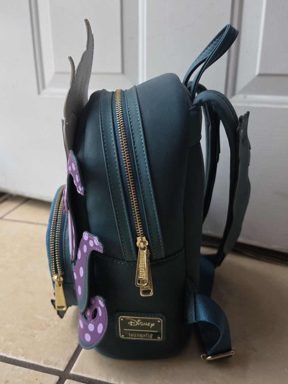 The Little Mermaid Ursula Character Backpack with Ariel Front Pocket - Picture 3 of 10
